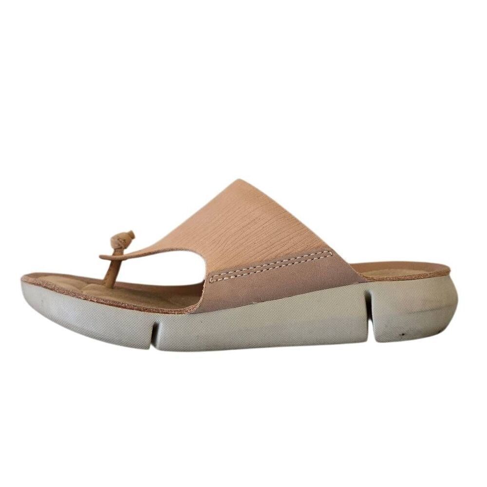 Clarks Womens Tri Carmen Light Pink Slip On Thong Sandals Size 6